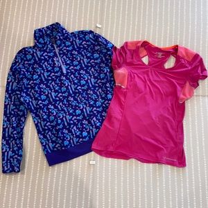 Lot of 2 Reebok zip up and Brooks top